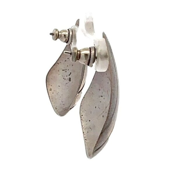 Estate Sterling Silver Triangle Shaped Pierced Post Earrings! 31 - Picture 3 of 6